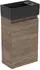 Ideal Standard Eurovit+ Handwaschbecken-Paket mit Unterschrank, 1 Tür, 37cm, Schwarz/Nussbaum (R0578Y9)