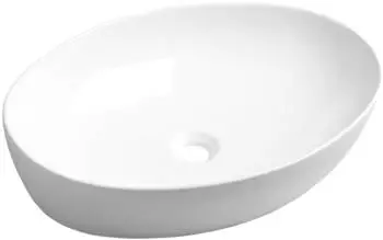 Sapho Pera Aufsatzwaschbecken oval 62.5x42cm weiß (AR457)