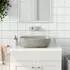 vidaXL Aufsatzwaschbecken Rechteckig Grau Keramik 48x37,5x13,5cm (155096)