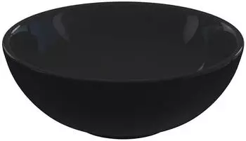 vidaXL Waschbecken Keramik Schwarz Gl&auml;nzend &Oslash;28x10cm (42000315)