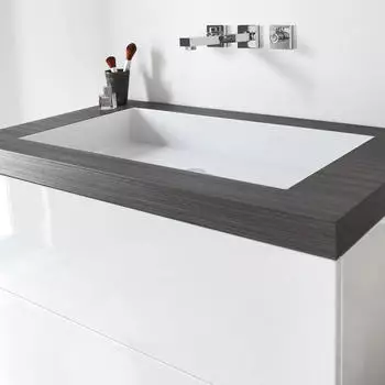 Laufen Metaphor Einbau-Waschtisch (von unten) 504x379x111mm, ohne Hahnloch, ohne &Uuml;berlauf, wei&szlig; (H513ME50001121)