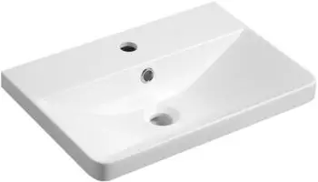 HAK SEN Möbel-Waschbecken Gussmarmor 51x35cm Weiß (SN510)
