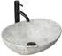 Rea Sofia Aufsatzwaschbecken oval 41x34,5cm Light Stone Matt (REA-U0165)