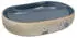 vidaXL Aufsatzwaschbecken Oval Sand/Blau 59x40x14cm Keramik (155103)