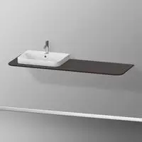 Duravit Happy D.2 Plus Konsole mit einem Ausschnitt links 1,6 x 160 x 55 cm,