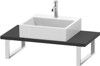 Duravit L-Cube Konsole Compact 62x48x3 cm mit 1 Ausschnitt graphit supermatt (Dekor) (LC104C08080#62)
