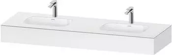 Duravit Qatego Einbauwaschtisch links und rechts mit Konsole 160x55 cm wei&szlig; matt (QA4695018180000)