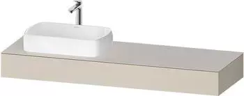 Duravit Qatego Konsolen mit Ausschnitt links 160x55 cm taupe supermatt (QA4806083830000)