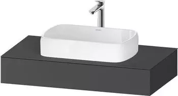 Duravit Qatego Konsolen mit Ausschnitt mittig 100x55 cm graphit matt (QA4801049490000)