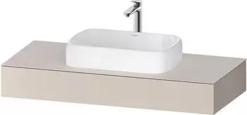 Duravit Qatego Konsolen mit Ausschnitt mittig 120x55 cm taupe matt (QA4802091910000)