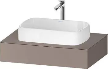 Duravit Qatego Konsolen mit Ausschnitt mittig 80x55 cm basalt matt (QA4800043430000)
