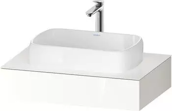 Duravit Qatego Konsolen mit Ausschnitt mittig 80x55 cm wei&szlig; hochglanz (QA4800022220000)