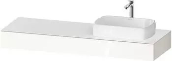 Duravit Qatego Konsolen mit Ausschnitt rechts 160x55 cm wei&szlig; hochglanz (QA4807022220000)
