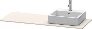Duravit XSquare Konsole 140 cm mit einem Ausschnitt rechts taupe supermatt (Dekor) (XS060GR8383)