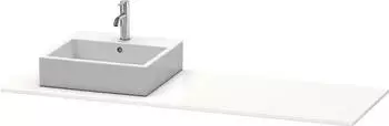 Duravit XSquare Konsole 160 cm mit einem Ausschnitt rechts taupe supermatt (Dekor) (XS060HR8383)