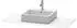 Duravit XSquare Konsole 80 cm mit einem Ausschnitt weiß supermatt (Dekor) (XS060D08484)