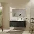 Hansgrohe Xelu Q Konsole mit Ausschnitt rechts 136x55 cm geschliffen 50x48 cm diamantgrau matt
