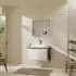 Hansgrohe Xelu Q Konsole mit Ausschnitt mittig 78x55 cm geschliffen 60x48 cm weiß hochglanz