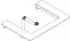 Hansgrohe Xelu Q Konsole mit Ausschnitt mittig 78x55 cm geschliffen 60x48 cm weiß hochglanz