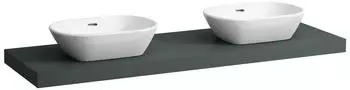Laufen Lani Waschtischplatte, Ausschnitt links und rechts, 1570x495x65mm, H4046941122661, Verkehrsgrau