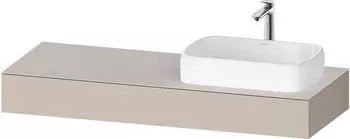 Duravit Qatego Konsole, 1400x550x170mm, mit Ausschnitt rechts, QA4804091910000, Taupe Matt