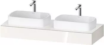 Duravit Qatego Konsole, 1400x550x170mm, Ausschnitt links u. rechts, QA4805022220000, Wei&szlig; Hochglanz