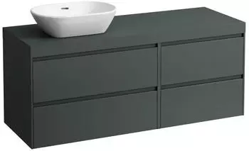 Laufen Lani Waschtischplatte verkehrsgrau 1 Ausschnitt links, 1370x495x580mm, H4055821122661, Verkehrsgrau