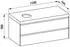 Laufen Lani Waschtischplatte weiß matt inkl. Unterschrank, 1 Ausschnitt links, 1185x495x580mm, H4045721122661, Verkehrsgrau