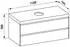 Laufen Lani Waschtischplatte weiß matt inkl. Unterschrank, 1 Ausschnitt mittig, 1185x495x580mm, H4045711122661, Verkehrsgrau