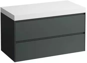 Laufen Lani Waschtischplatte wei&szlig; matt 985x495x580mm, H4045601122661, Verkehrsgrau