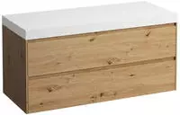 LAUFEN LANI Waschtischplatte wei&szlig; matt inklusive Unterschrank, ohne Ausschnitt,
