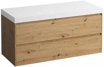 Laufen Lani Waschtischplatte wei&szlig; matt 1185x495x580mm, H4045701122671, Wildeiche