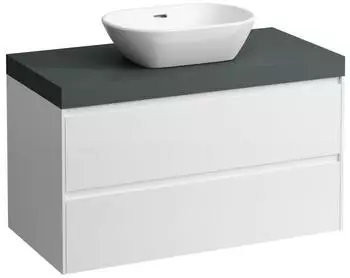 Laufen Lani Waschtischplatte verkehrsgrau 1 Ausschnitt mittig, 985x495x580mm, H4055611129991, Multicolor