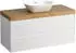 Laufen Lani Waschtischplatte wildeiche 1 Ausschnitt mittig, 1185x495x580mm, H4065711122611, Weiß glänzend
