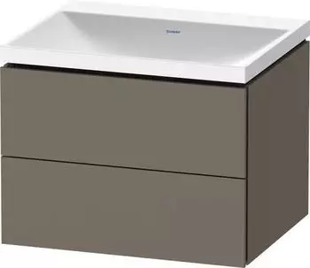 Duravit L-Cube c-shaped Badm&ouml;bel-Set 600 mm flannel grey seidenmatt/flannel grey seidenmatt (LC6950N90900000)