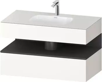 Duravit Qatego Einbauwaschtisch mit Unterbau 1000 mm wei&szlig; supermatt (QA4786049840000)