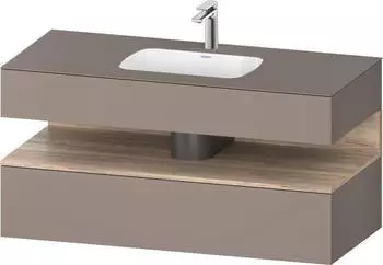 Duravit Qatego Einbauwaschtisch mit Unterbau 1200 mm basalt matt (QA4787055430000)