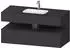 Duravit Qatego Einbauwaschtisch mit Unterbau 1200 mm mit Nischenbeleuchtung graphit supermatt (QA4787080800010)