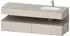 Duravit Qatego Einbauwaschtisch mit Unterbau 1600 mm mit Nischenbeleuchtung taupe (QA4796043910010)