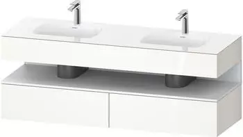 Duravit Qatego Einbauwaschtisch mit Unterbau 1600 mm wei&szlig; hochglanz (QA4797018220000)