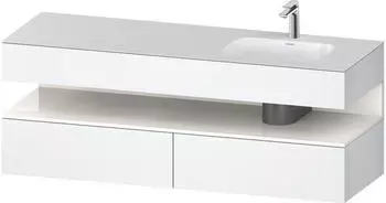 Duravit Qatego Einbauwaschtisch mit Unterbau 1600 mm wei&szlig; matt (QA4796022180000)