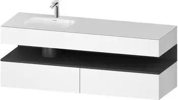Duravit Qatego Einbauwaschtisch mit Unterbau 1600 mm wei&szlig; matt (QA4795049180000)