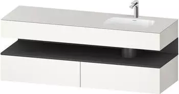 Duravit Qatego Einbauwaschtisch mit Unterbau 1600 mm wei&szlig; supermatt (QA4796049840000)
