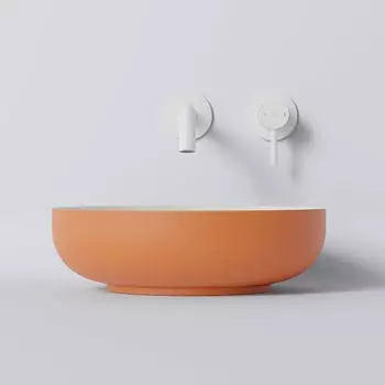 Steinberg 440 Aufsatzwaschtisch (440 6120) orange matte/wei&szlig; matte