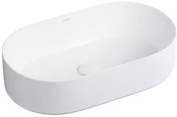 Omnires Mesa Aufsatzwaschtisch oval 53x32cm weiß matt (MESA530BM)