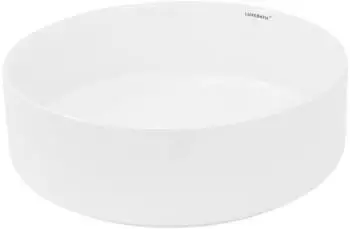 LuxeBath Aufsatzwaschbecken Rund Keramik Wei&szlig; &Oslash;35,5x12cm (390001179)