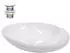 LuxeBath Aufsatzwaschbecken Keramik Weiß 585x375x145mm ohne Überlauf inkl. Ablaufgarnitur (490008502)
