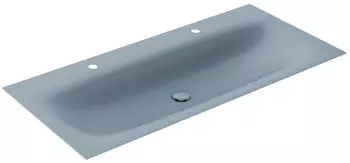 KEUCO Edition 11 Art Einbau-Doppelwaschtisch Stahl-Emaille 1206x493mm (32590531202)