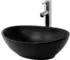 ML-Design Aufsatzwaschbecken Keramik Oval Schwarz Matt 410x335x145mm