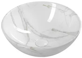 Sapho Dalma Aufsatzwaschbecken rund 42x42cm weiß (MM117)